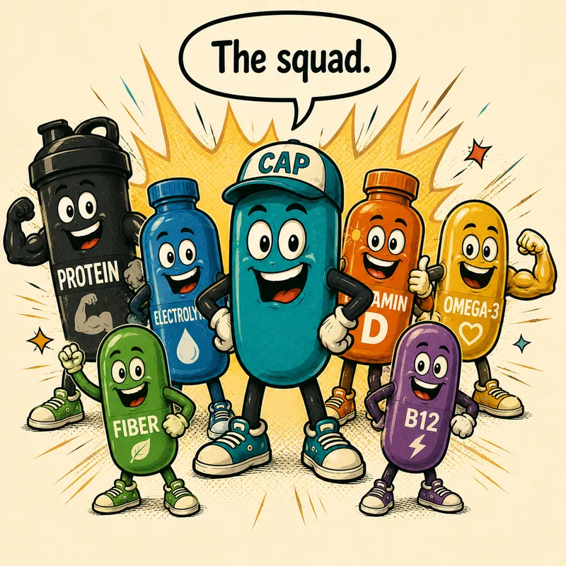 Cap — the friendly muscle coach character from Keep the Muscle